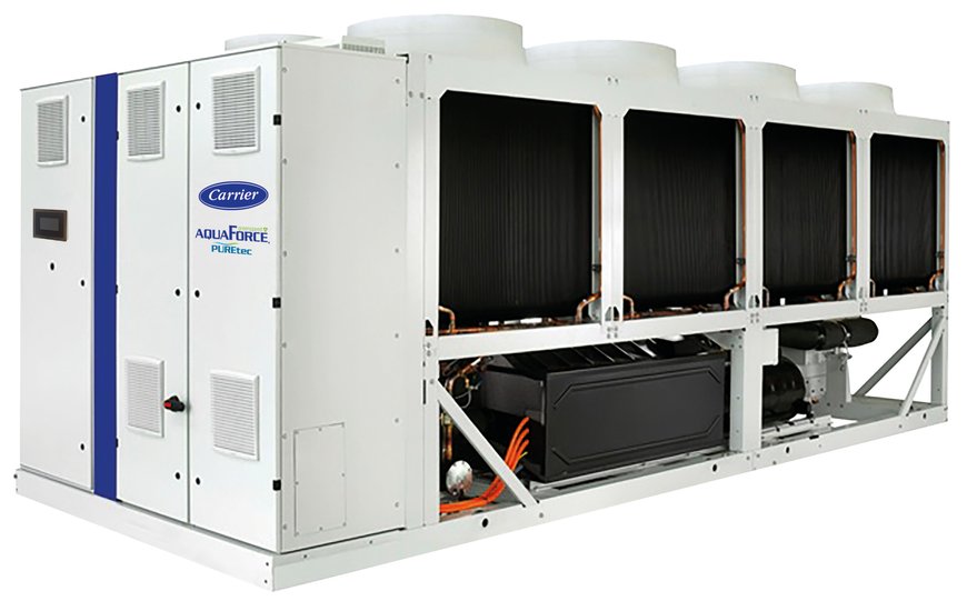 Il più efficiente refrigeratore con compressore a vite a velocità variabile raffreddato ad aria di Carrier è ora disponibile nella versione HFO